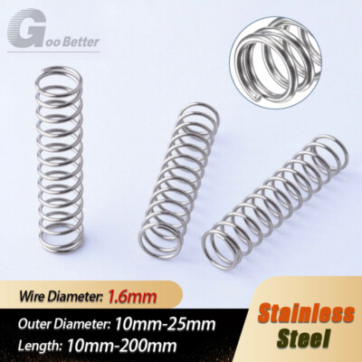 #ad #ad Wire Dia 1.6mm Compression Pressure Springs 304 Stainless Steel Y Type Spring $11.62
