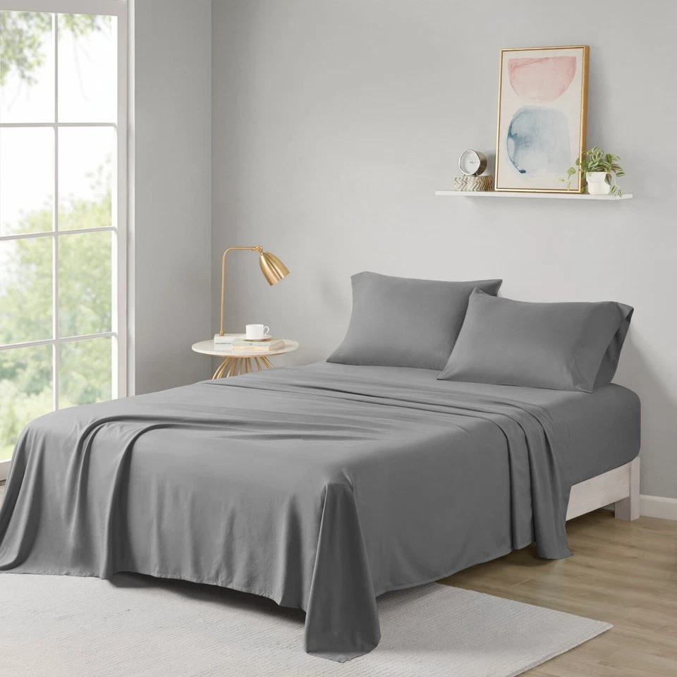 4 Pc Microfiber Soft Smooth Touch Bedding Sheet Set Wrinkle free for All Season - Image 4 of 4