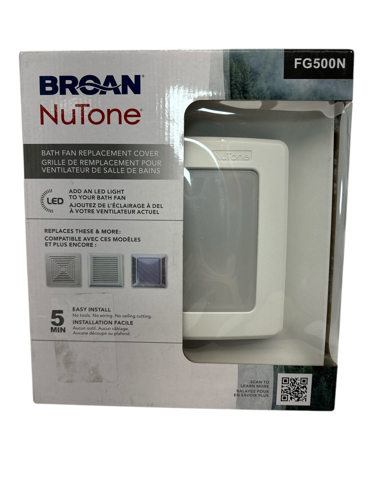 Broan NuTone FG500N LED Grille Upgrade For Bathroom Ventilation Fans ...
