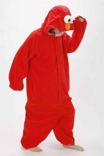 New Adult sesame street cookie monster blue&red Elmo costume