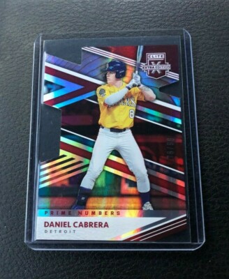 2020 Panini Elite Extra Edition Daniel Cabrera Die Cut Prime Numbers 78/96