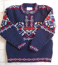 HANNA ANDERSSON SWEATER Childs SIZE 4 Nordic Fair Isle Cowichan Pullover