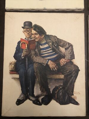 Norman Rockwell - March 29, 1972 Cpc  Lithograph On canvas 2 Man