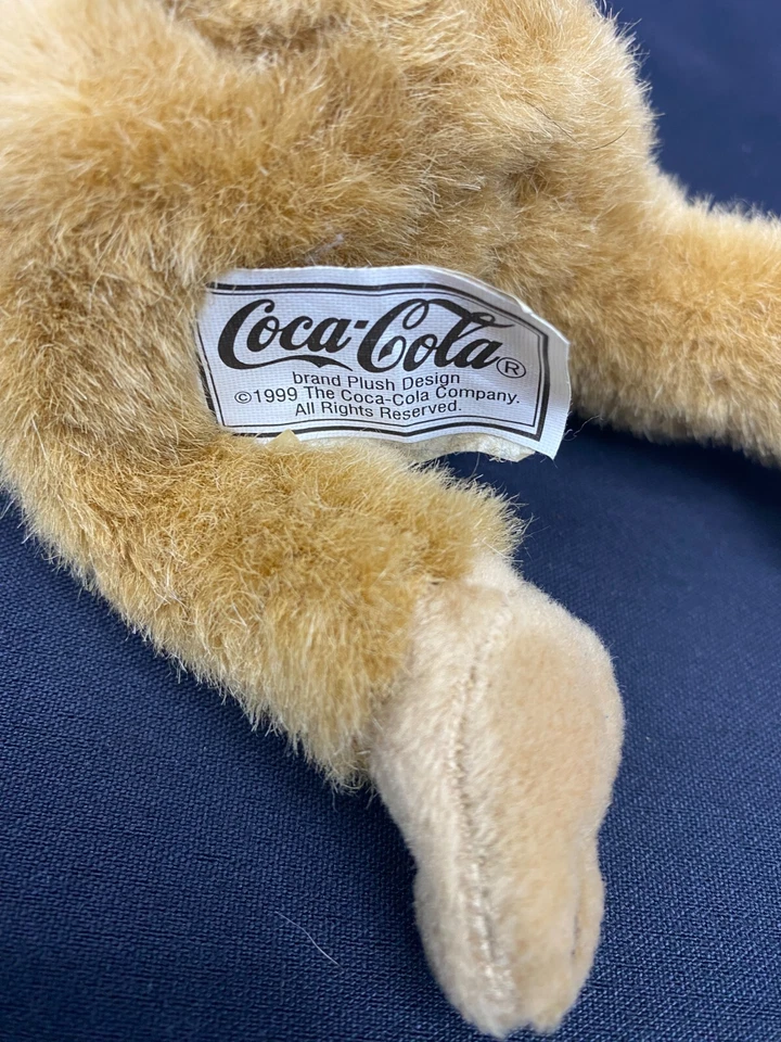 Vintage 1999 Coca Cola Plush Chimpanzee Monkey Stuffed Animal Cola Bottle 8" B24 - Image 4 of 4