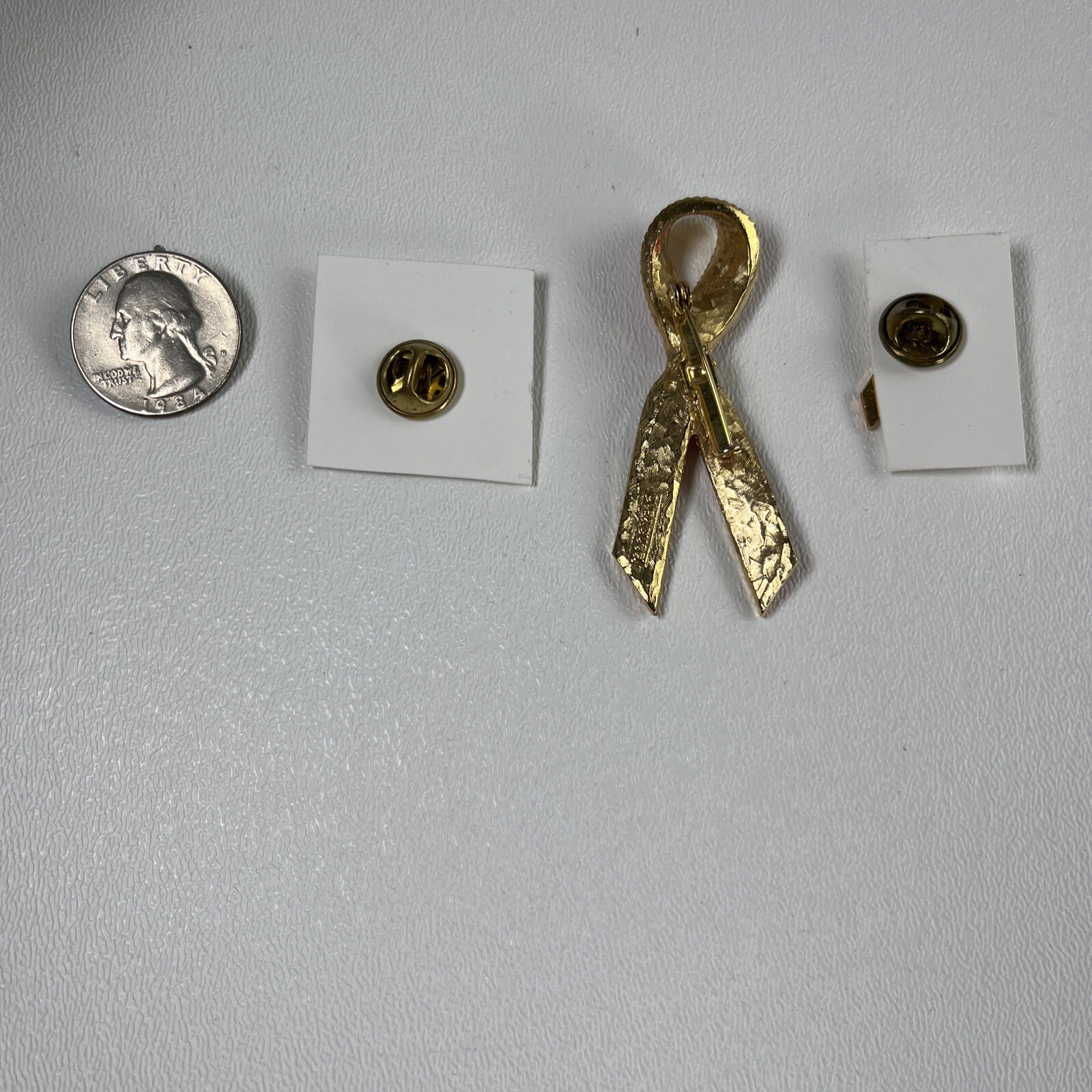 3 Mothers Against Drunk Driving MADD Metal Red Ribbon 2 Pinback Hat Tac 1 Pin