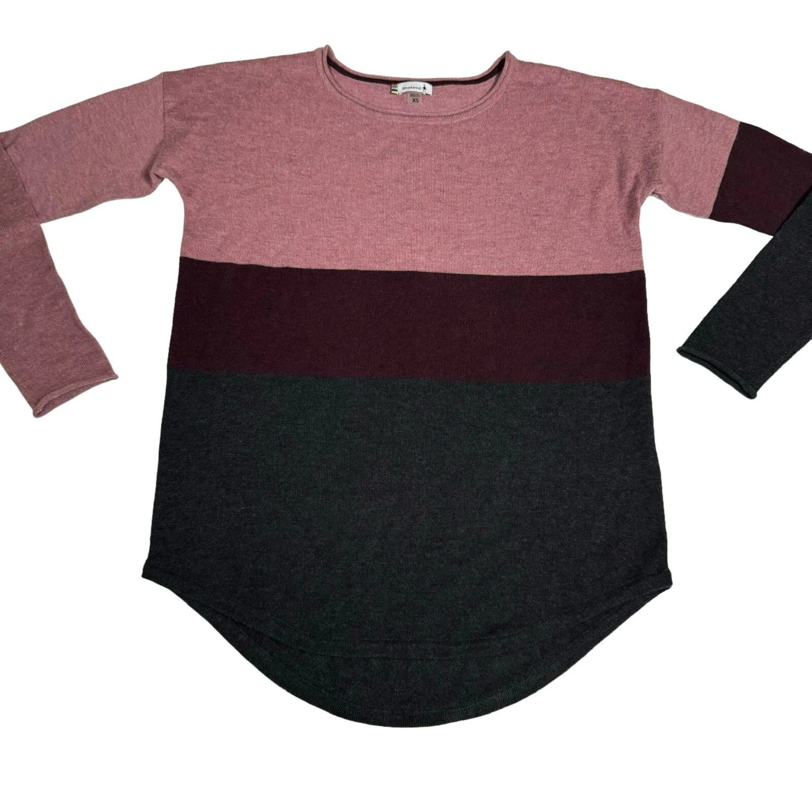 smartwool shadow pine crew colorblock sweater