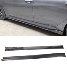 For Volkswagen CC 86" Side Skirt Extension Rocker Panel Splitter Carbon Fiber