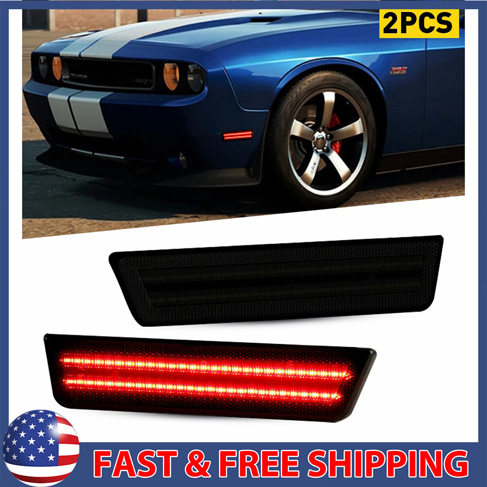 Dodge Challenger Charger Rear Bumper Smoke LED Position Lights Fixtures – New Fitment