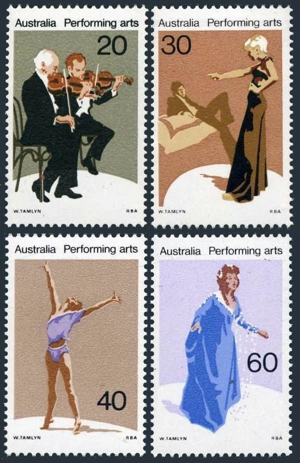 Australia 655-658,MNH.Michel 626-629. Performing arts,1977.Violinist,Dancer, - Image 1 of 1