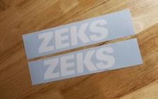 zeks air compressor Decals Stickers Gloss white (2) 18x4.8" FAST USA 