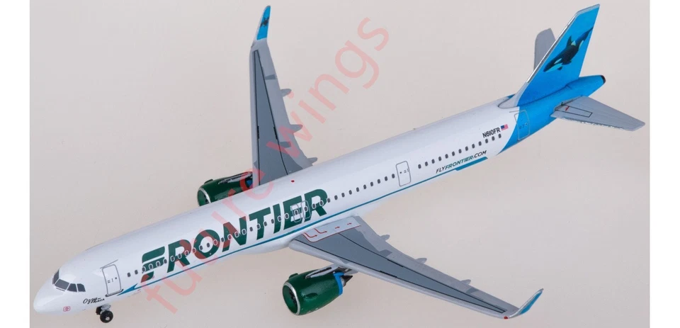 1:400 AeroClassics AC411272 Frontier Airlines A321neo N610FR +Free Tractor - Image 2 of 4