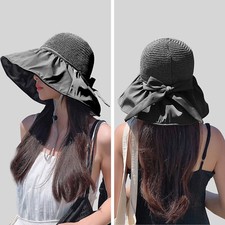 Women's Summer Breathable Folding Wide Brim Cap Sun UV Protection Beach Hat Cap