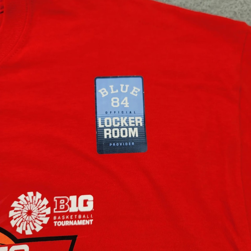 Red Basketball Sign Blue 84 Ohio State Shirt Mens XL Red Basketball Big Ten NCAA Buckeyes ...