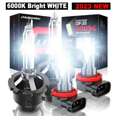 For Infiniti JX35 2013 - Front HID Headlights High/Low Beam + Fog Light 4Bulbs