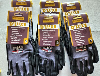 6-Pair Flexi-Guard Glove Ultra-Lightweight breathable Dotted Palms Glove