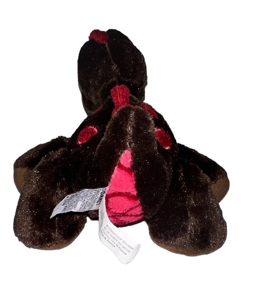 Ganz Dinosaur Plush Cocoa  Brown Pink 7" Webkins NO CODE - Image 4 of 4