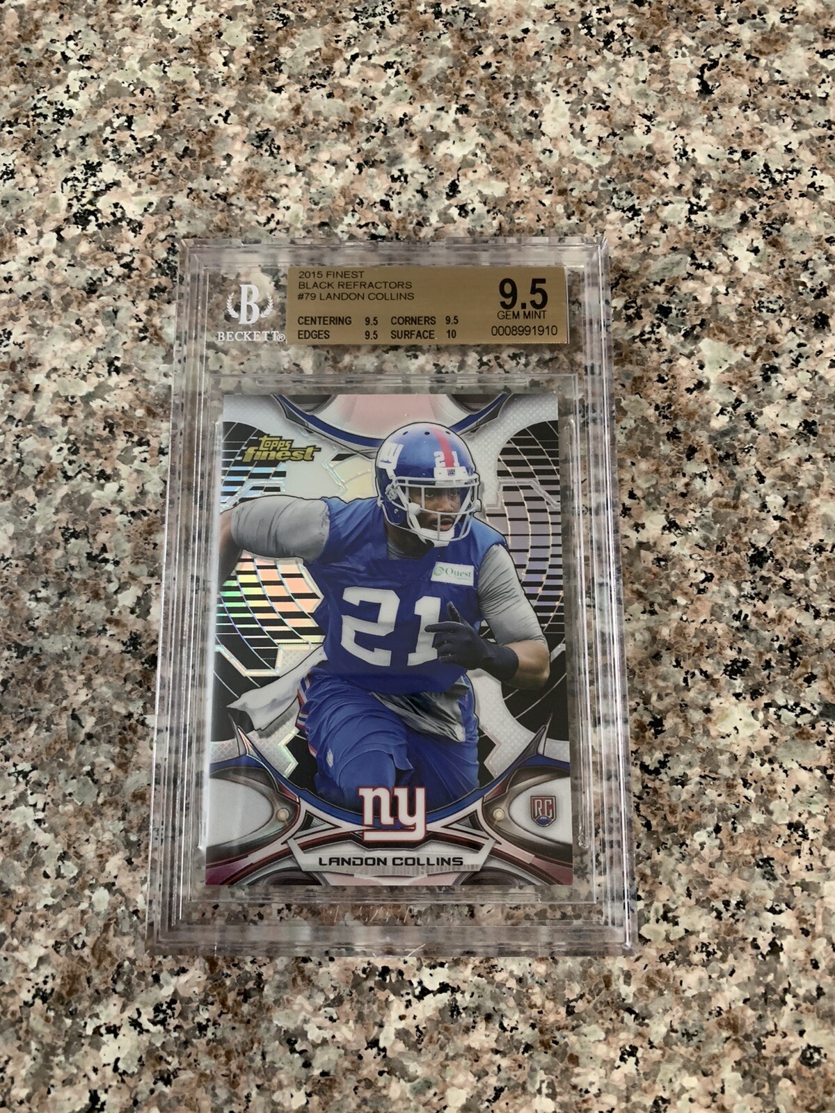 Landon Collins Finest #79 Black Refractor