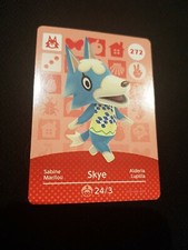 SKYE ANIMAL CROSSING AMIIBO SERIES 3 CARD #272 TRACKED AU POST geniuine
