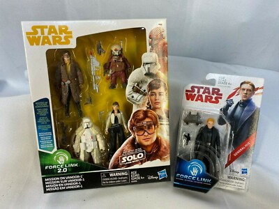 Star Wars SOLO  (2 TOYS SET) Force Link 2.0 Mission on Vandor- Last Jedi Genera