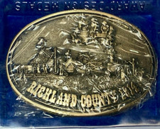 Richland Country 1914 Adm Brass Nos Sealed Vintage Belt Buckle
