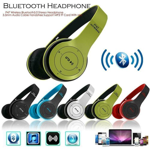 Cuffie bluetooth wireless stereo P47 senza fili per smartphone computer  5.0+EDR | eBay