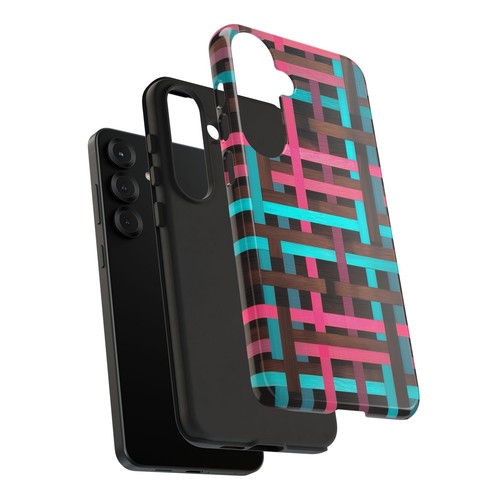Pink Cyan Birch Grid Phone Case for iPhone, Samsung Galaxy, Pixel - 第 134/240 張圖片
