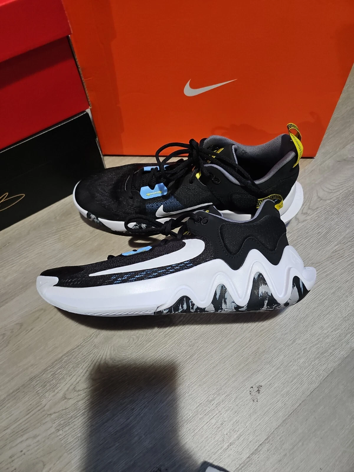 Size 10 - Nike Giannis Immortality 2 Black University Blue 2022
