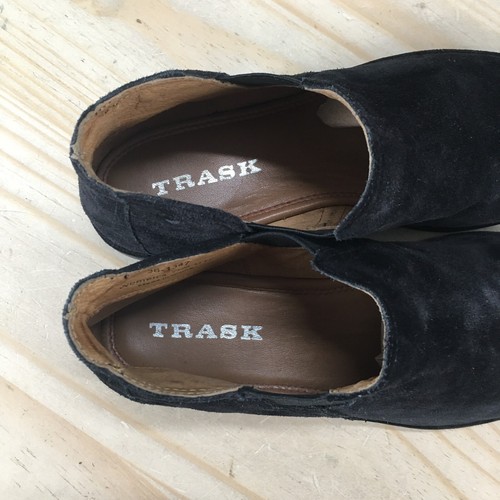 Trask Boots Womens 7.5 M Allison Chelsea Black Pull On Casual Ankle Top 36-1347 - Picture 14 of 17