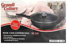 Berndes padella Wok a induzione 32 cm in Alluminio antiaderente con Coperchio