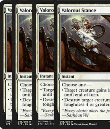 Cartas sueltas de juegos de cartas coleccionables blancos Magic: The Gathering con 4x