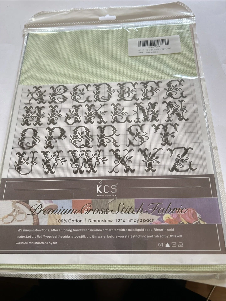 KCS 3 pack of 12" x 18" 18CT Counted 100% Cotton Aida Cloth Cross Stitch Fabric - Image 2 of 4
