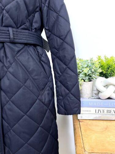 New BARBOUR Navy Cordelia Quilt Coat £229 UK 10 EU 36 USA 6 Medium Net a Porter - Picture 2 of 11