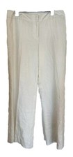 NEW/NWT! NINE WEST Linen Women's Ivory Pants Trousers ~ Size 14 ~ MSRP $89