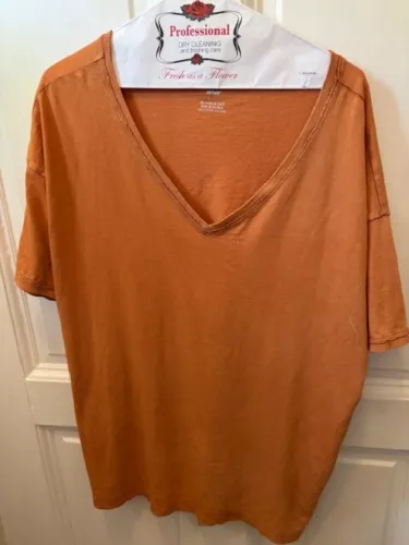 Aerie 100% Cotton T-shirt for Women Size: L/G Made in Vietnam russet/pumpkin col