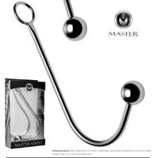 Master Series Hooked Stainless Steel ANAL HOOK Hanger Ball Bondage BDSM Kink New