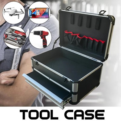 Portable Aluminum Case Tool Box Drawer Type Toolbox garage storage Hardware Tool