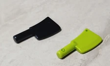New LEGO Knife Chef Blade Black Green Lime Cleaver Lot of 2 Butcher Halloween