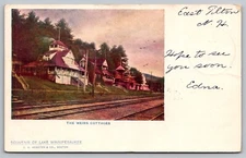 Postcard: The Weirs Cottages, Lake WInnipesaukee NH, Undivided Back, Posted 1904