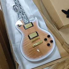 U.S spot Custom Shop LP Electric Guitar White Burst Abalone Inlay Gold Hardware