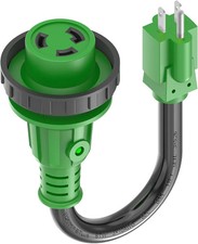 RVGUARD 30 Amp to 110 Volt RV Adapter Cord with Locking Connector 12 Inch, NEMA