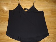 EXPRESS NWT Black Cami Tank Top W/Adjustable Spaghetti Straps - Size XL