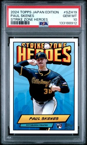 2024 Topps Baseball Japan Edition Strike Zone Heroes #SZH19 Paul Skenes PSA 10