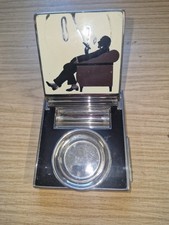 vintage cigarette case art deco portable ashtray smoking motif