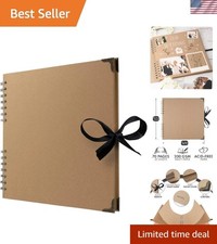 Deluxe 10x10 Memory Book with Corner Protectors: Durable Kraft Paper Album