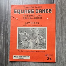Vintage 1950s Francis & Days Square Dance Sheet Music Book, Instructions, Calls