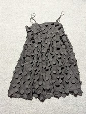 Forever 21 Women's Little Black Dress  Woven Mini Polka Dot Spaghetti Strap Sz M