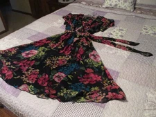 MSK Women's Sheer Flutter Dress 14P NWOT