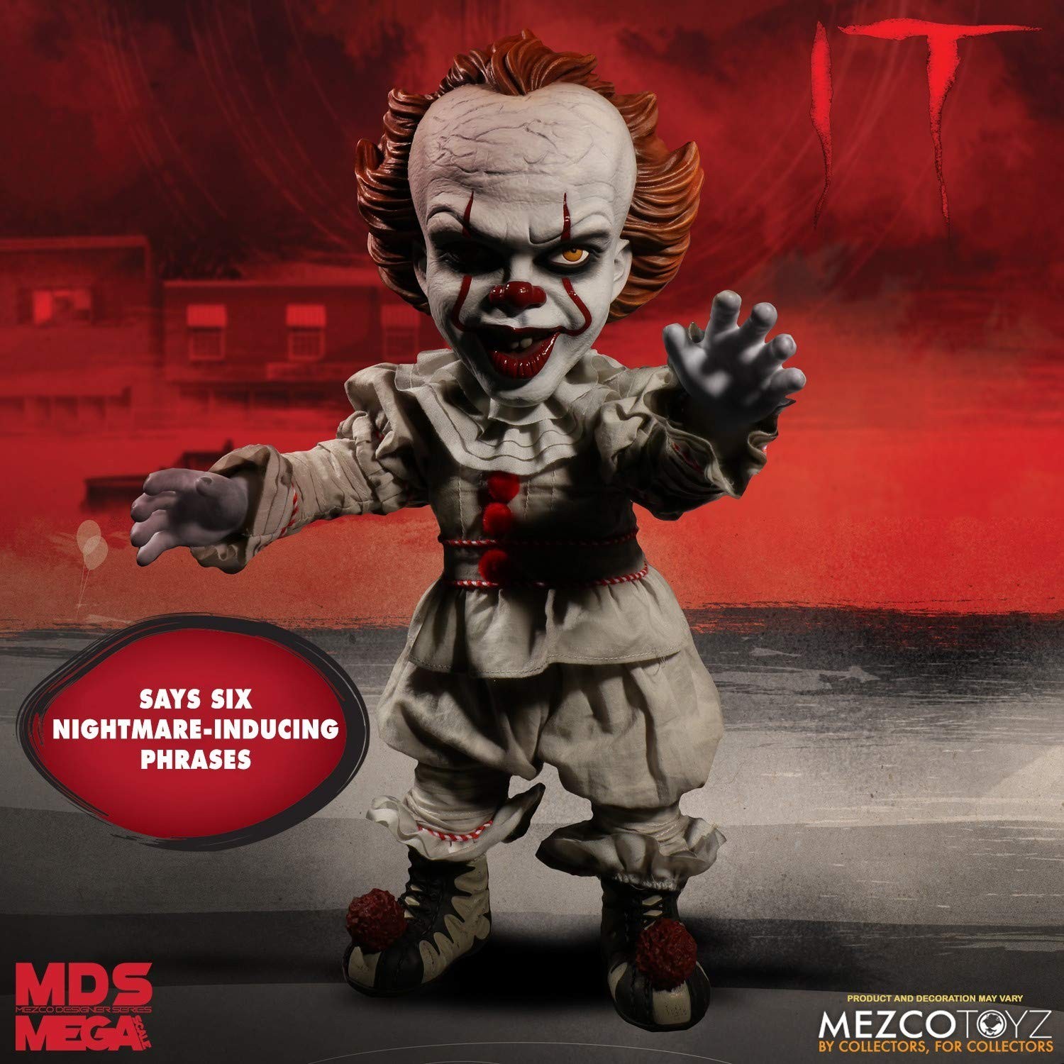 MEZCO DESIGNER SERIES IT 2017 Mega Scale Talking Pennywise One Size 31390₽