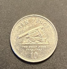 Gibraltar 10 pence coin The Great Siege 2007 Circulated