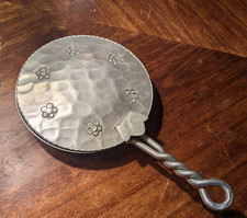 Vintage Hand Wrought Hammered Aluminum Buenilum Popcorn Popper 1970s MCM